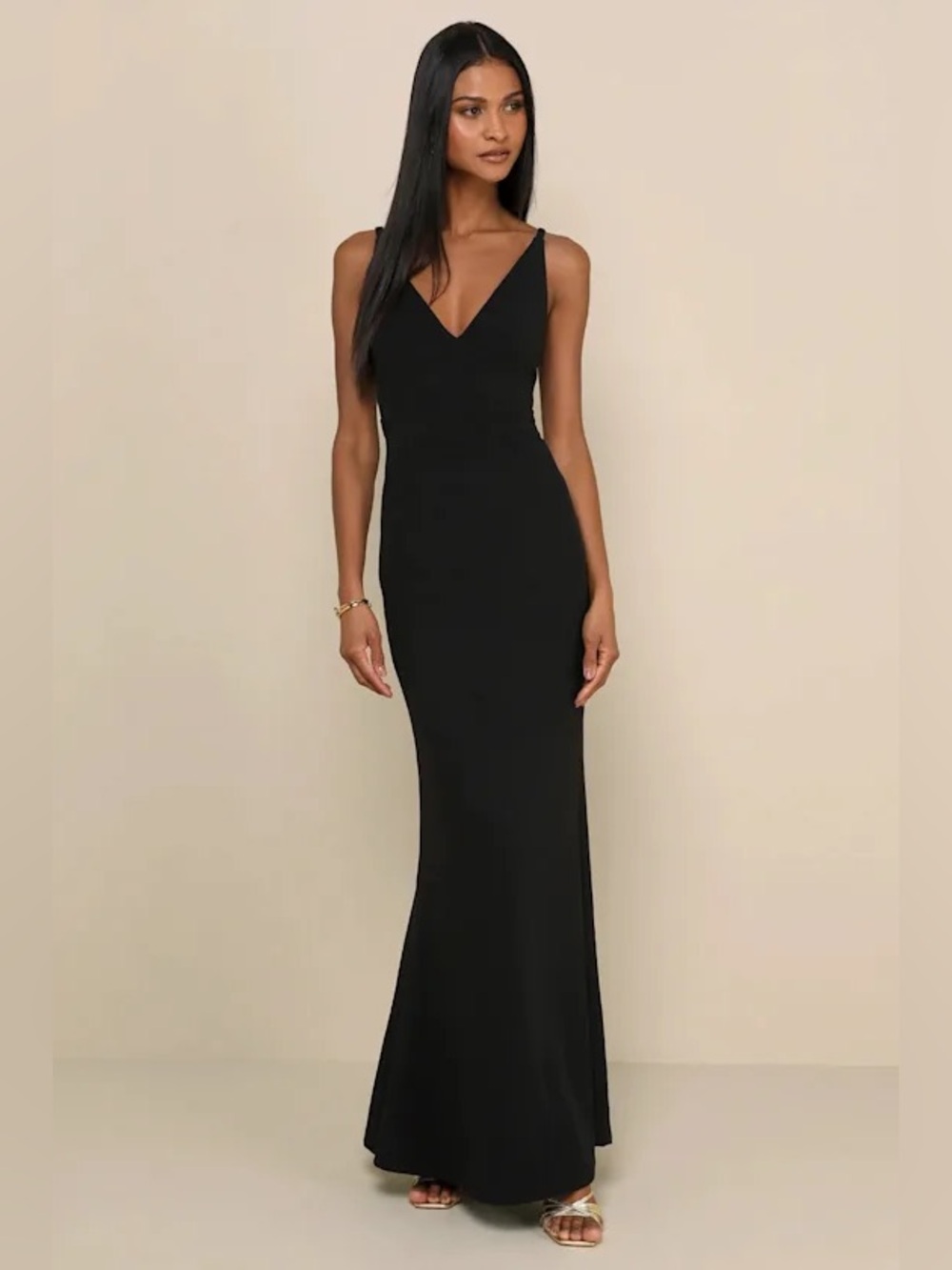Lulus black bridesmaid dress